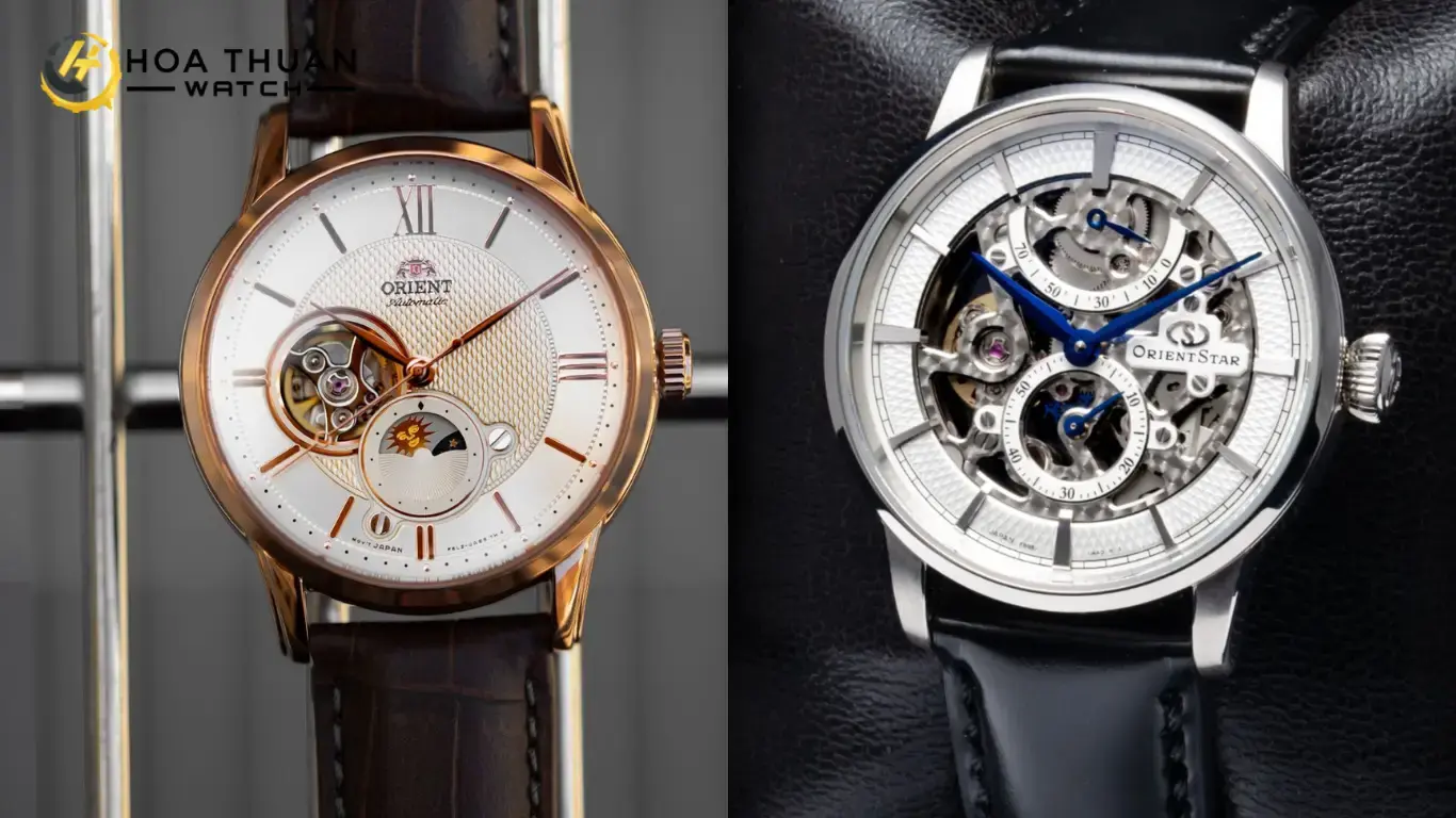 So sánh Open Heart Orient vs Skeleton Orient Star