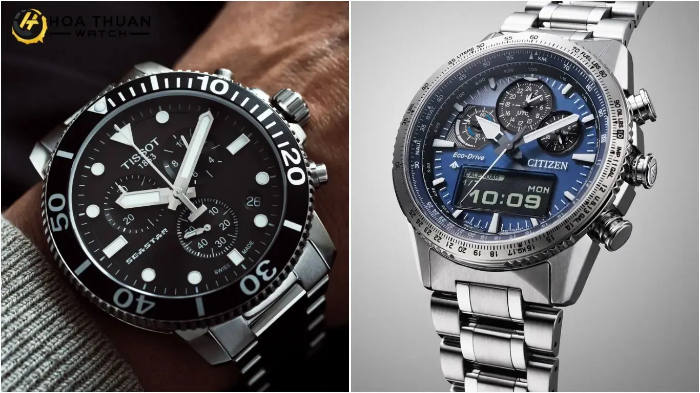 Mức giá cho một chiếc đồng hồ Citizen và Tissot